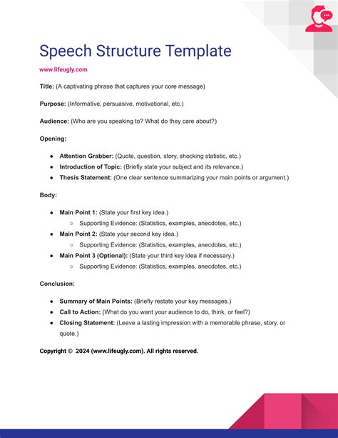 speech structure format