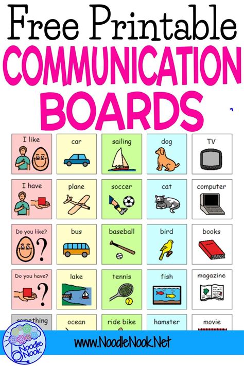 speech therapy communication board pdf