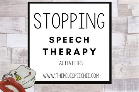 speech therapy goals for stopping