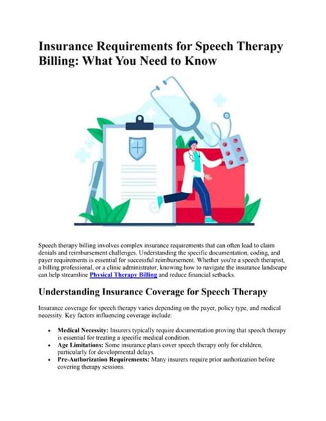 Speech Therapy Requirements