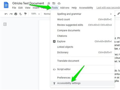 speech to text google docs shortcut
