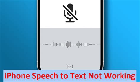 speech to text not working on my iphone