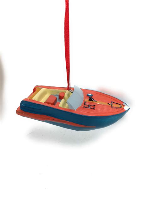 Speed Boat Ornament Sports & Recreation Ornaments Callisters Christmas