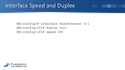 Speed Command Cisco Switch