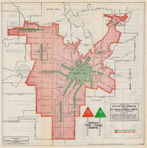 Speed Limit Map Los Angeles