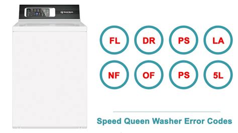 Speed Queen Washing Machine Error Codes
