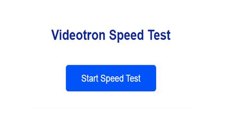 Speed Test Videotron