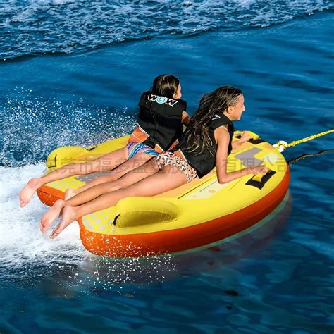 speedboat towing inflatable