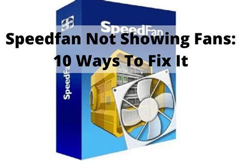 Speedfan Not Recognizing Fans