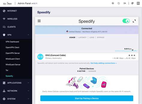 Speedify interface