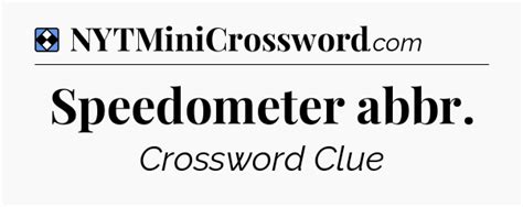 Speedometer Crossword Clue