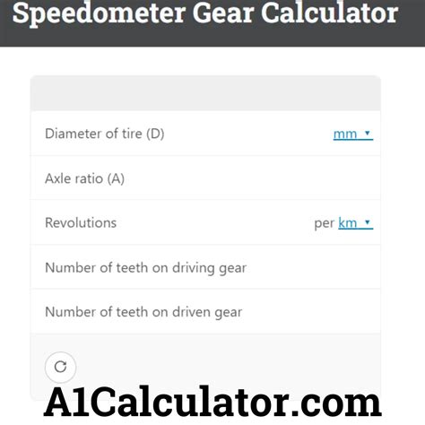 Speedometer Gear Formula