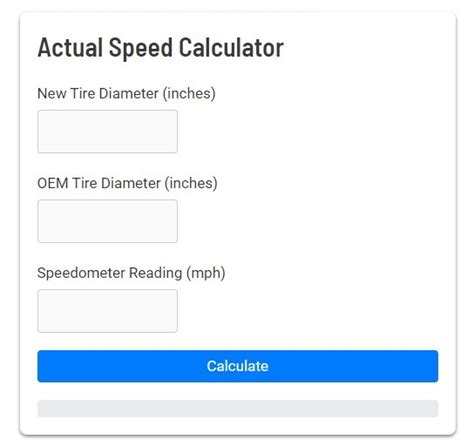 Speedometer Offset Calculator