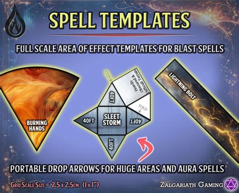 Spell Templates 5E Printable