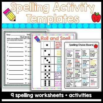 Spelling Activity Templates