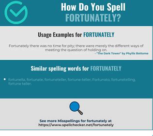 spelling fortunately