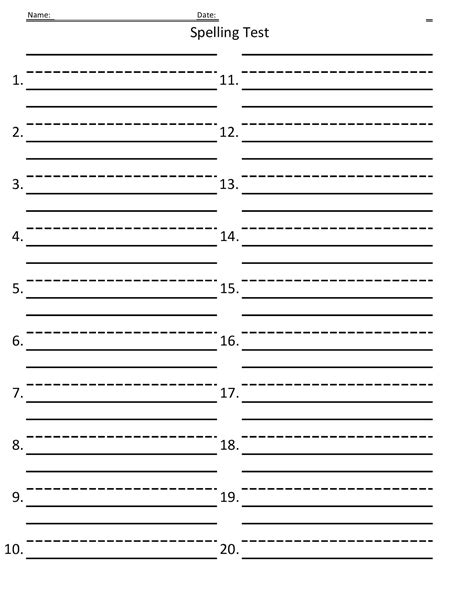 Spelling Texting Template Printable