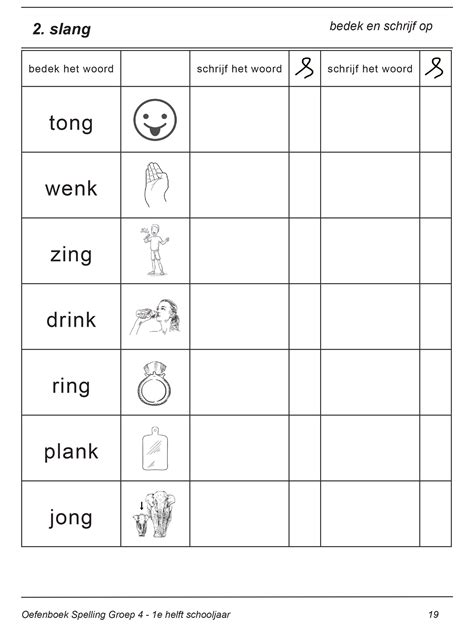 spellingoefeningen voor groep 4