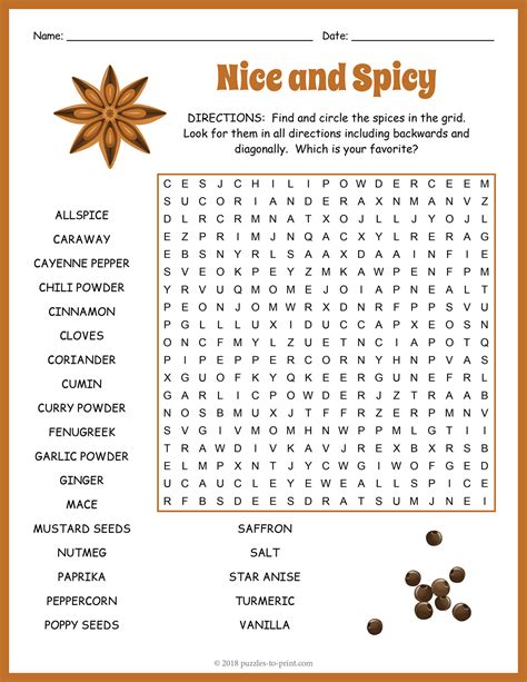 spice crossword