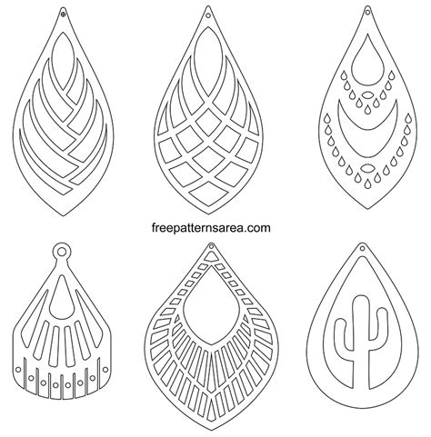 Spiculum Earring Flat Form Pdf Printable