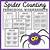 spider counting worksheet