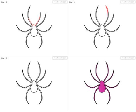 How to Draw a Spider Step by Step Drawing Tutorial
