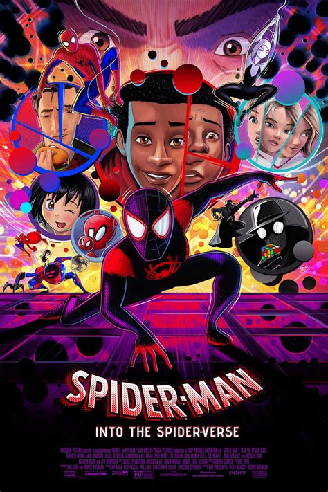 spider man into the spider verse film poster