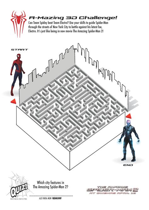 Spider Man Maze Printable