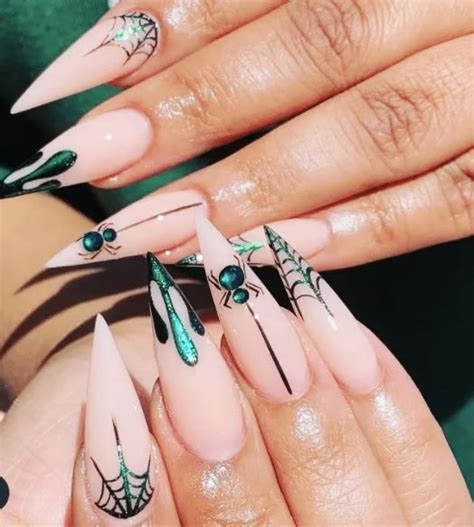 spider web nail designs