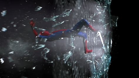 spider-man falling from cliffs