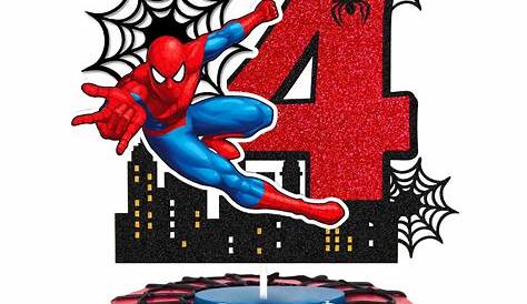 Spider-man Cake Topper 4th Birthday Cake Decoration India | Ubuy