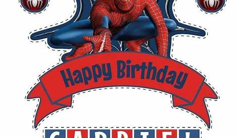 Spiderman Cake Topper Printable - Peter Brown Bruidstaart