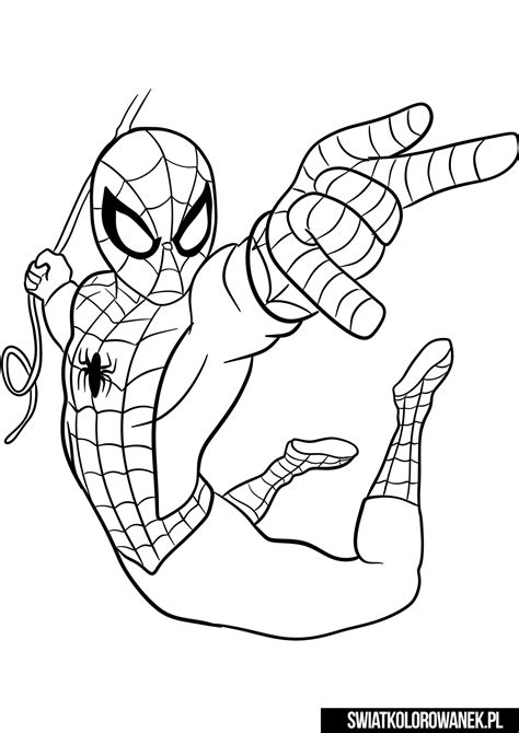spiderman do kolorowanka