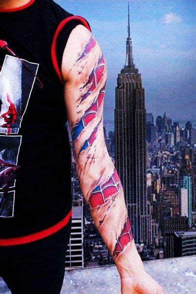 Spiderman Ripped Skin Tattoo ideas