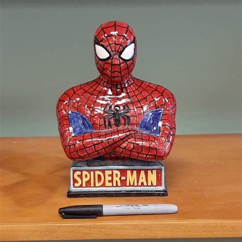 spiderman ceramic bank