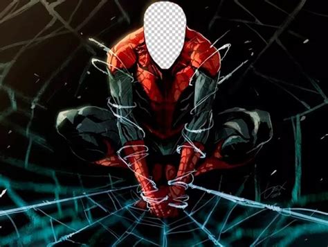 spiderman face photo edit