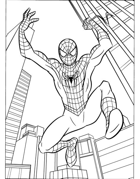 spiderman pdf coloring page