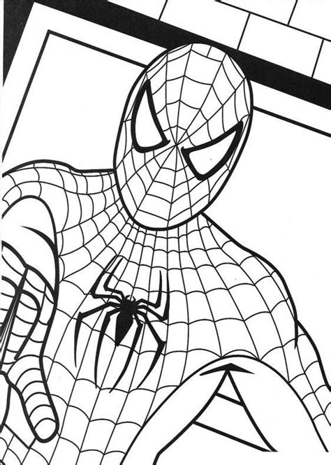 Spiderman Template Coloring Pages