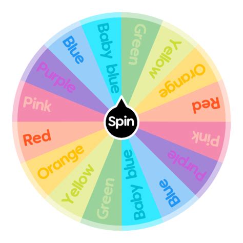spin the wheel color challenge