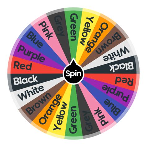 spin the wheel color chart