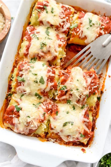 spinach and cheese lasagna roll ups