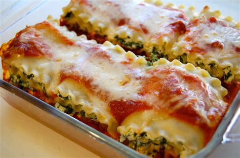 spinach and cheese lasagna rolls