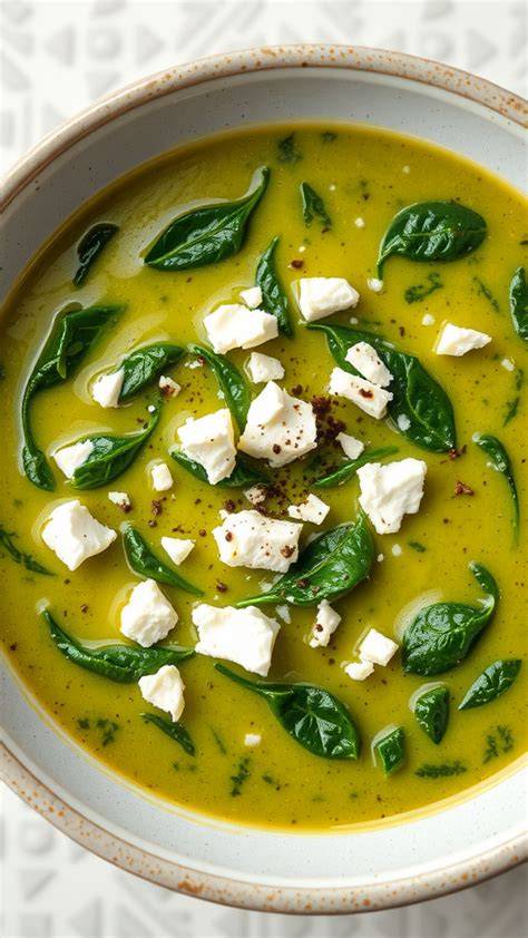 Spinach and Feta soup Spera's Meat Market, Catering and Groceries