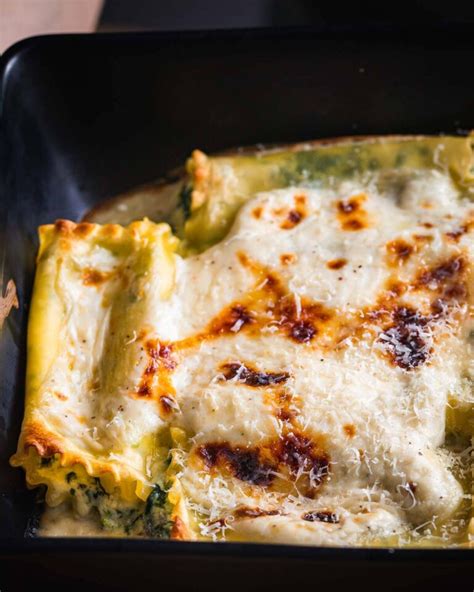 spinach lasagna roll ups with white sauce
