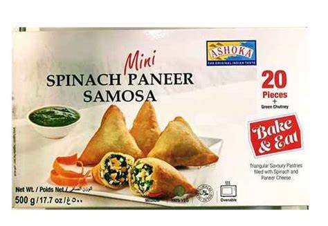 Ashoka Mini Spinach Paneer Samosa 500G Grocerywala