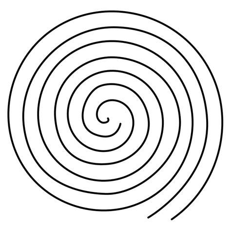 Spiral Labyrinth Printable Pattern