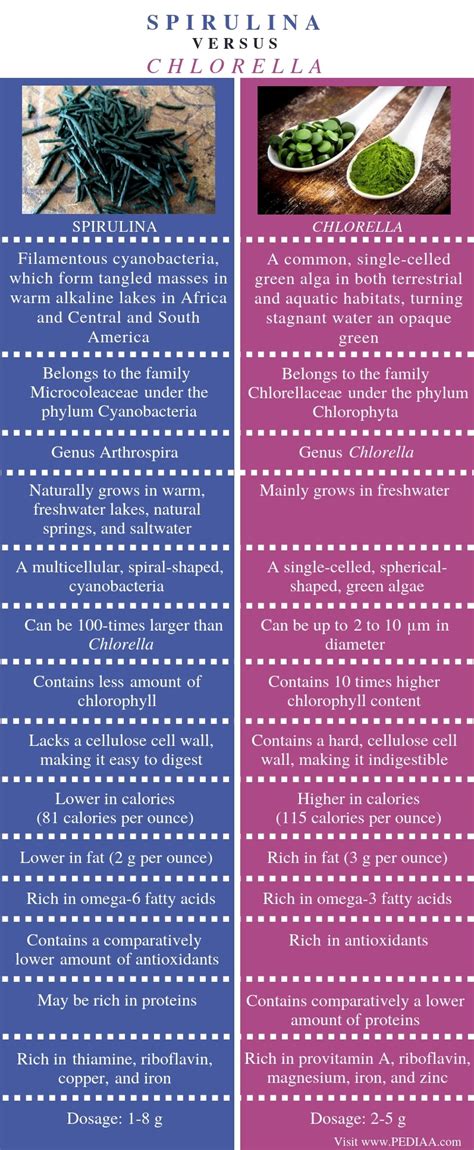 Spirulina Chlorella Difference