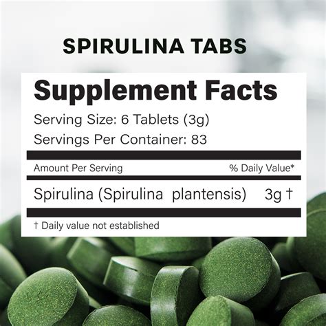 Spirulina Tablet Contains