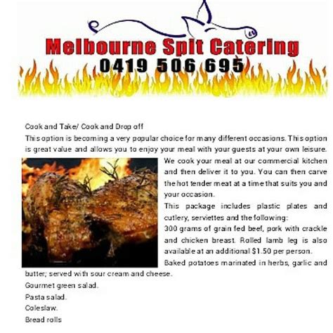 Spit Roast Menu Smithdown