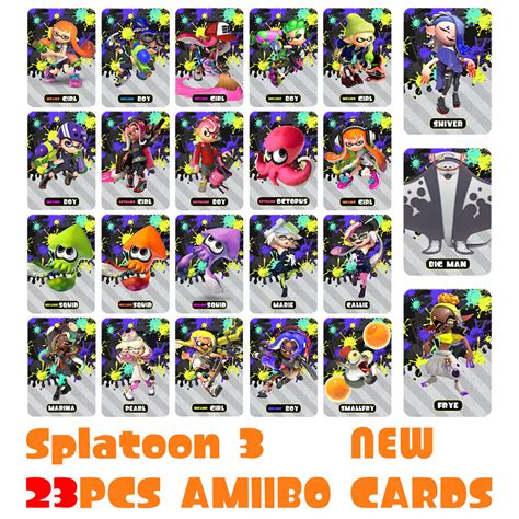 Splatoon Amiibo Printable Cards
